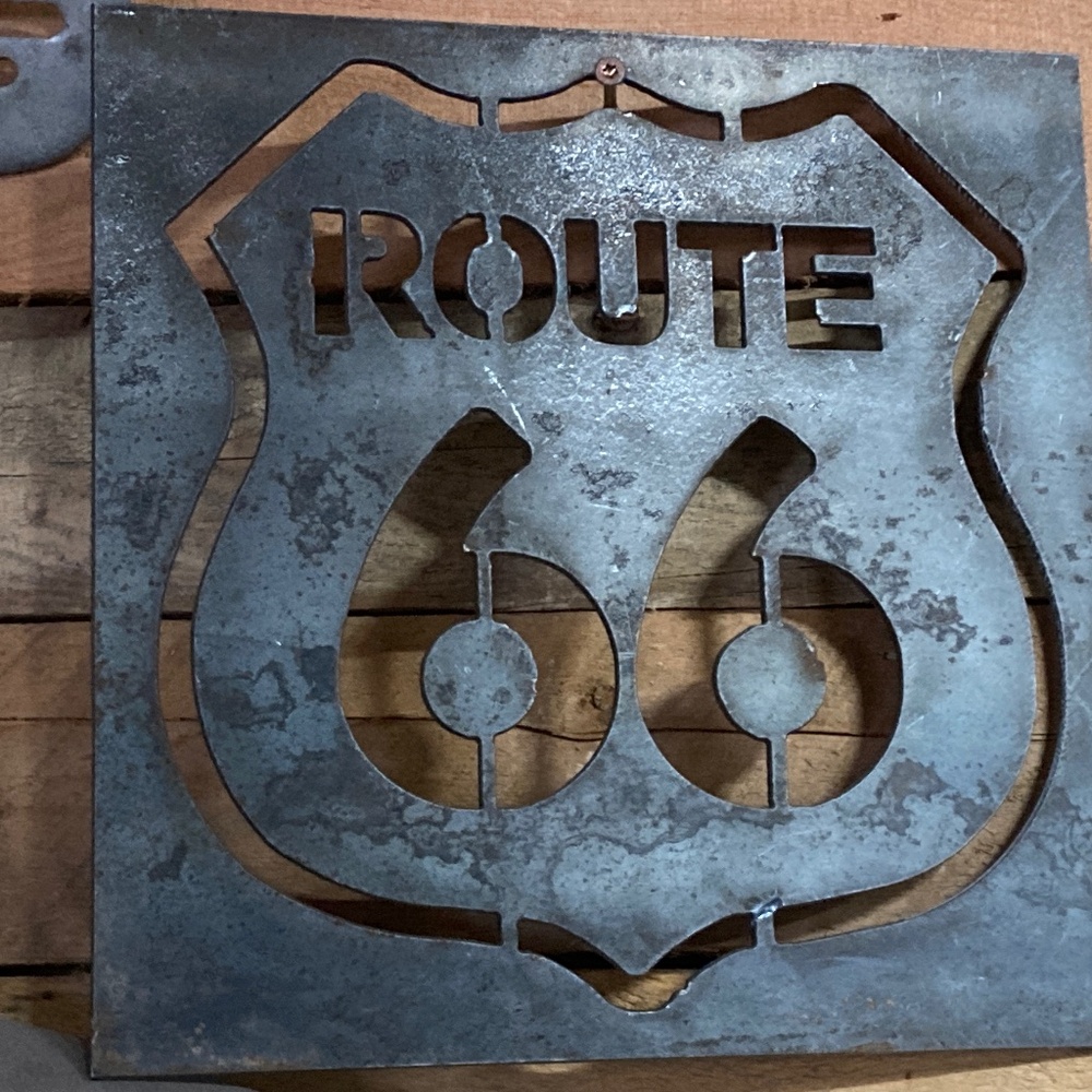 Route 66 sign metal handcrafted